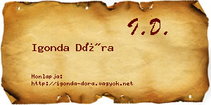 Igonda Dóra névjegykártya